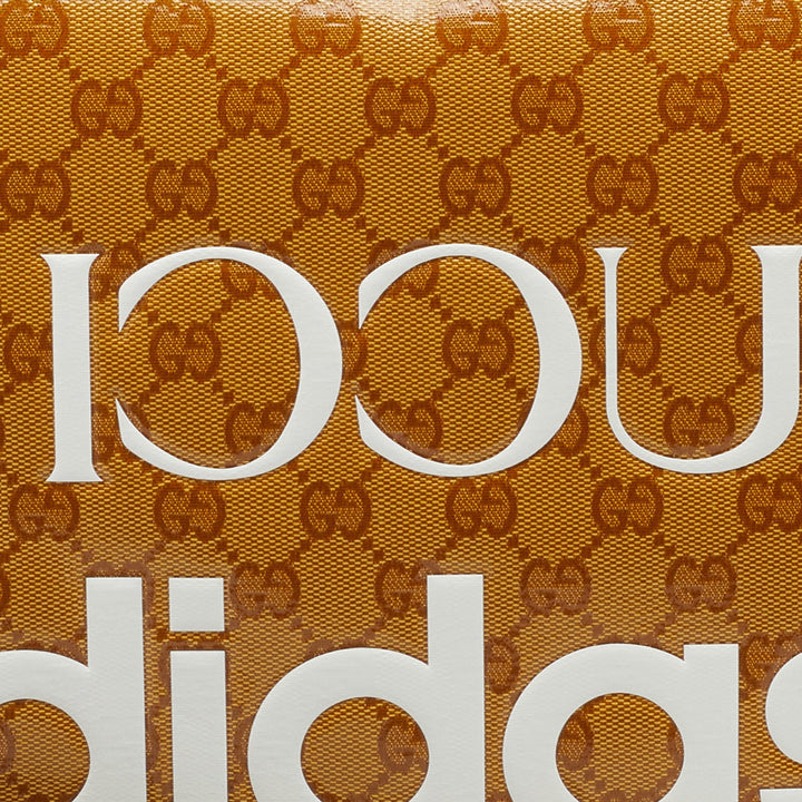 Adidas X Gucci Brown/Beige GG Crystal Canvas And Leather Medium Shoulder Bag