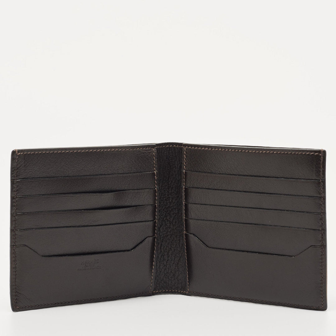 Top quality Hermes Macassar Evergrain Leather Vintage Bifold Wallet