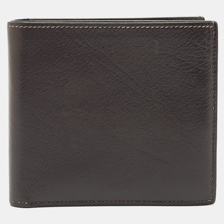 Top quality Hermes Macassar Evergrain Leather Vintage Bifold Wallet