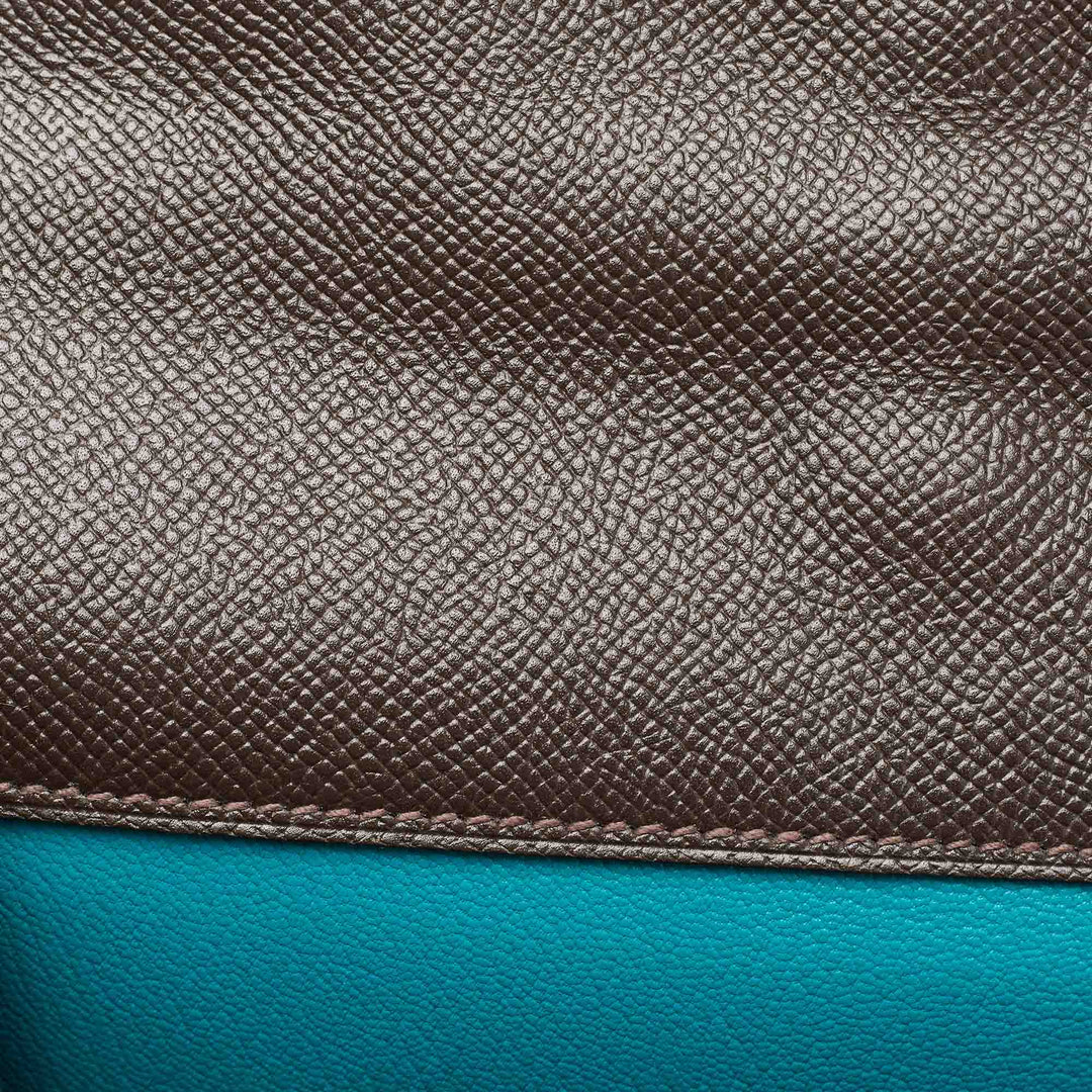 Premium Handmade Hermes Ebene/Vert Verone Epsom Leather Sac a Depeches 38 Briefcase
