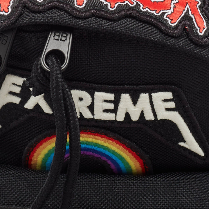 balenciaga Black Nylon Mini Gamer Patch Backpack Crossbody Bag