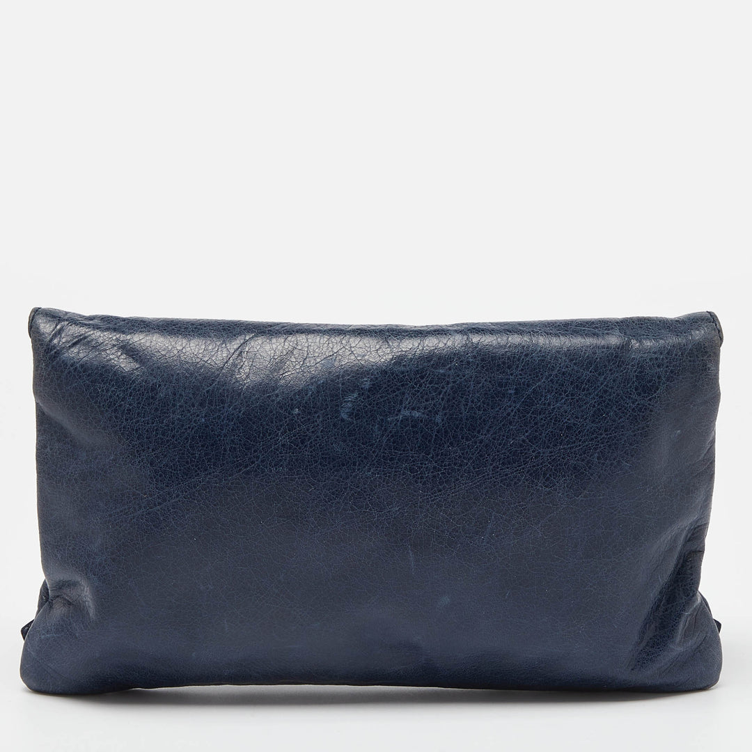 Top Quality Balenciaga Blue Leather Giant 21 Envelope Clutch