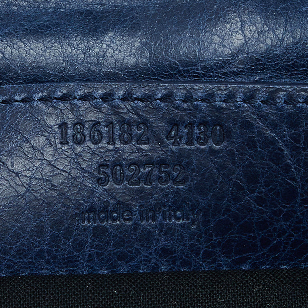 Top Quality Balenciaga Blue Leather Giant 21 Envelope Clutch