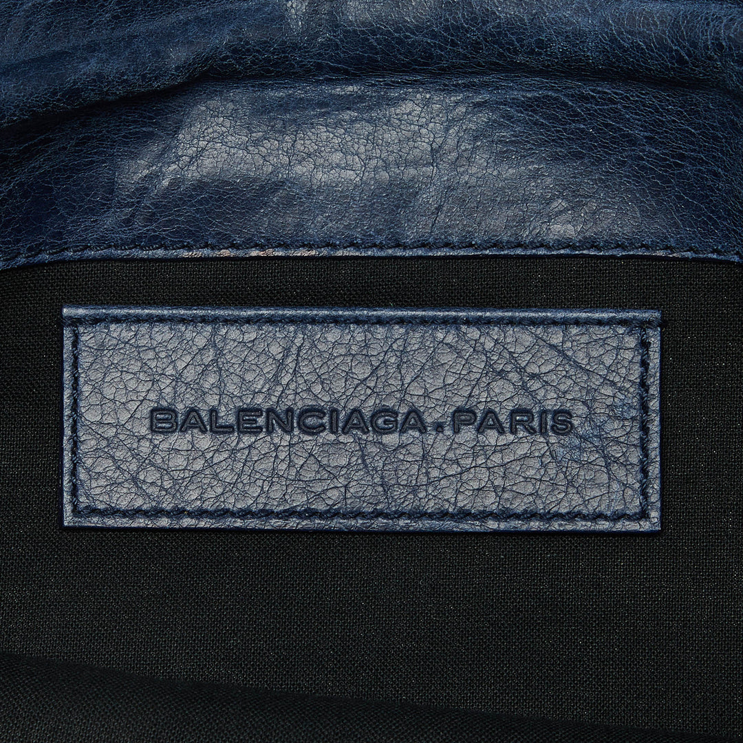 Top Quality Balenciaga Blue Leather Giant 21 Envelope Clutch