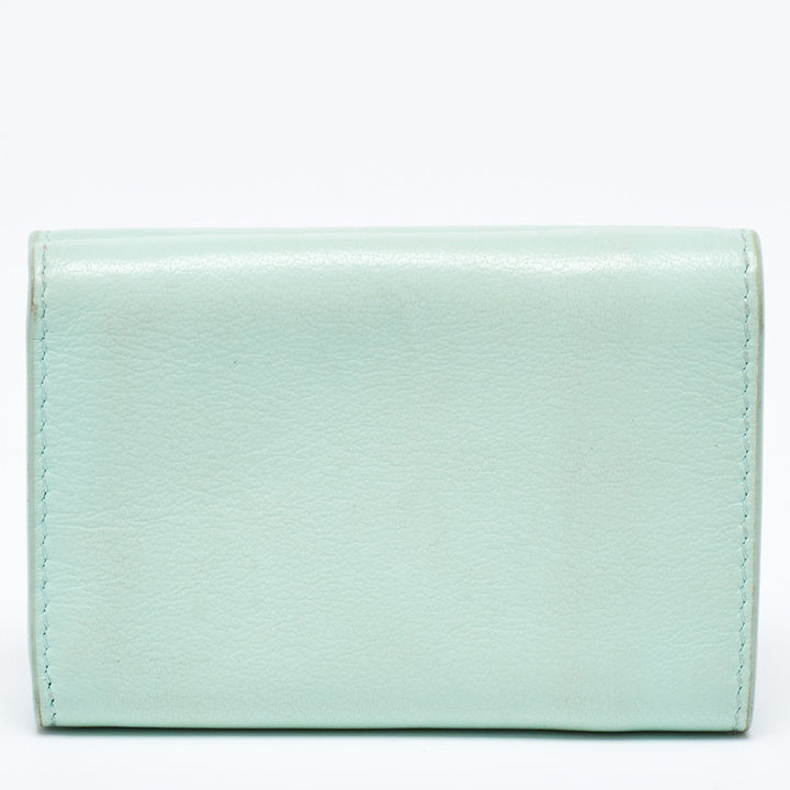 Top Quality Balenciaga Mint Green Leather Mini Papier Wallet