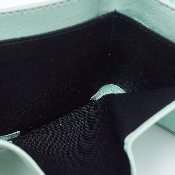 Top Quality Balenciaga Mint Green Leather Mini Papier Wallet