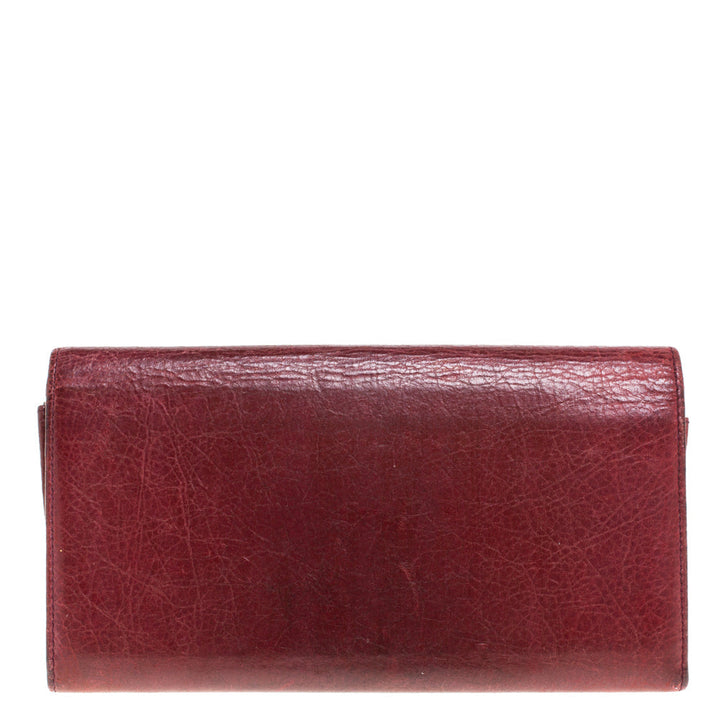 Top Quality Balenciaga Bordeaux Leather City Wallet