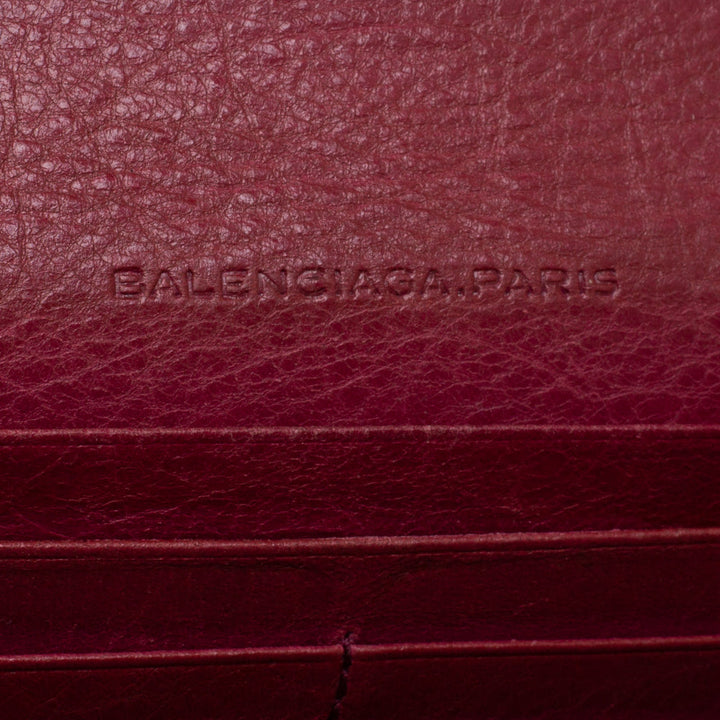 Top Quality Balenciaga Bordeaux Leather City Wallet