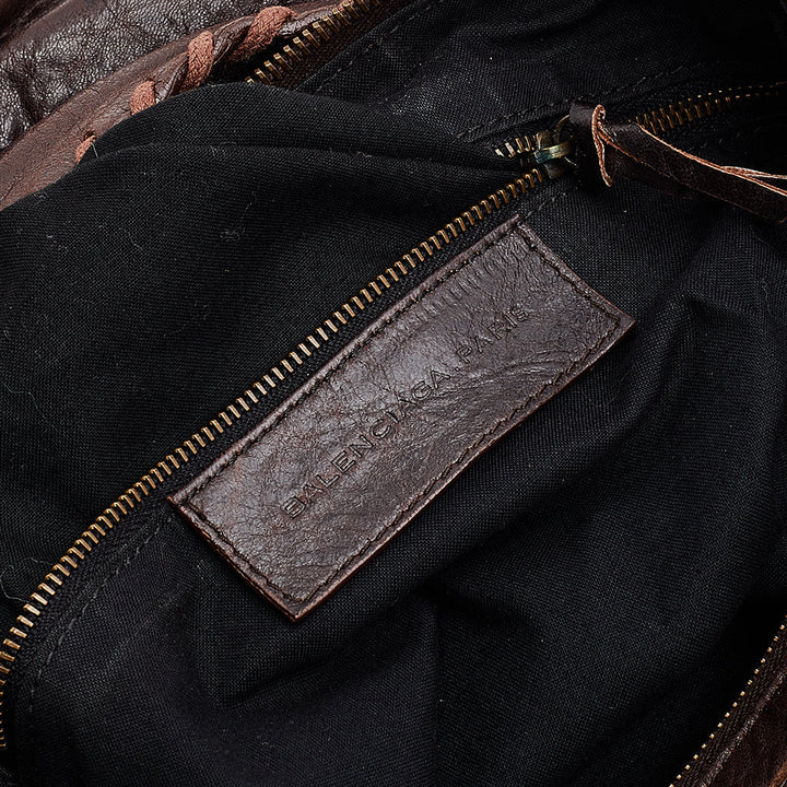 Top Quality Balenciaga Brown Leather RH Day Bag