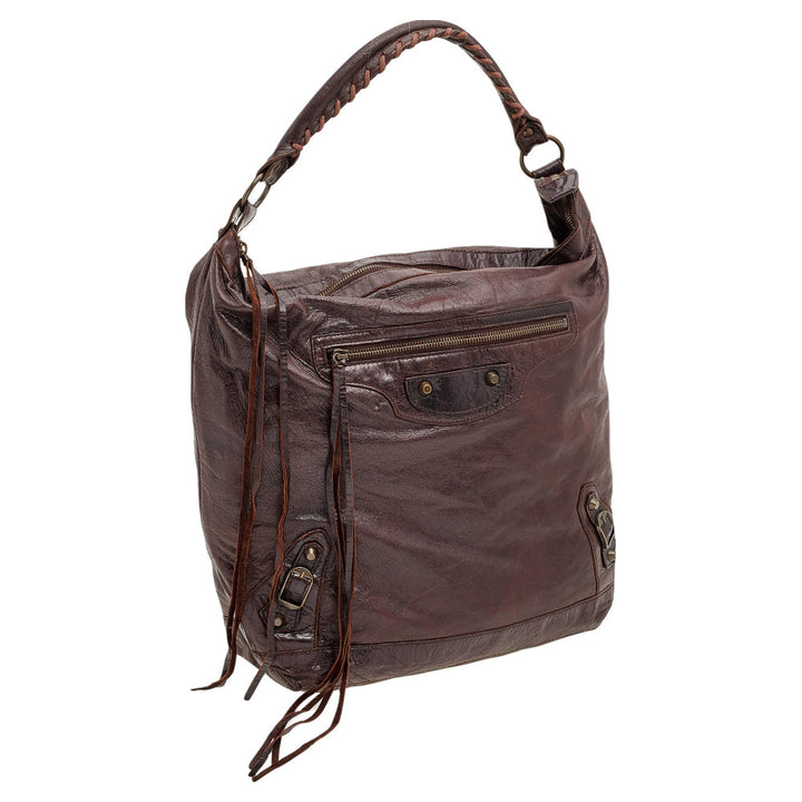 Top Quality Balenciaga Brown Leather RH Day Bag
