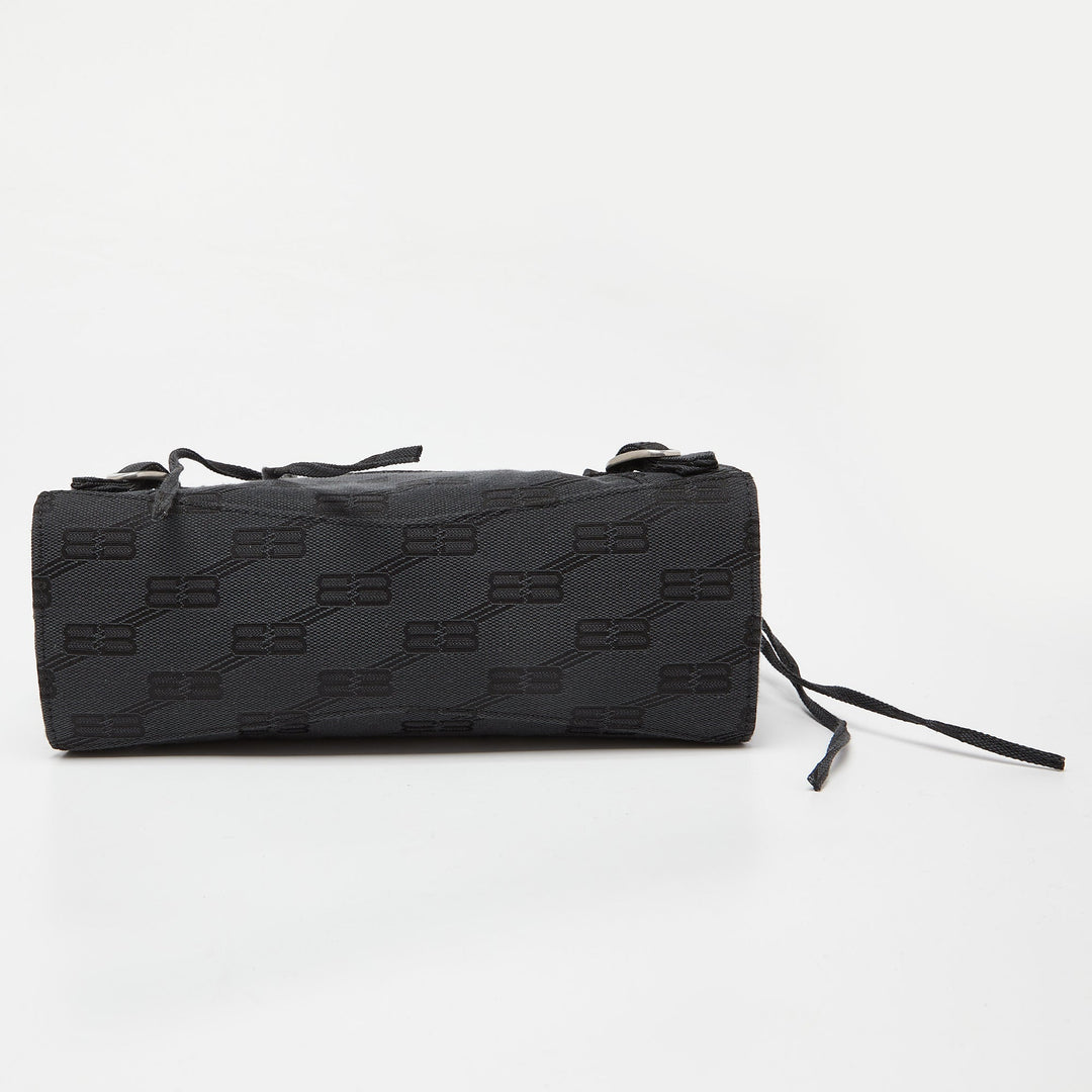 Top Quality Balenciaga Black BB Monogram Canvas XS Neo Cagole Bag