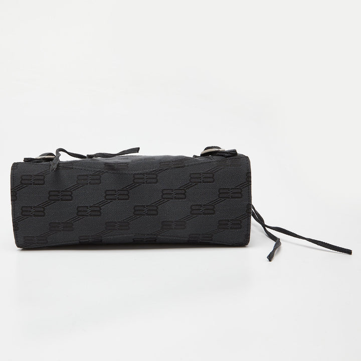 Top Quality Balenciaga Black BB Monogram Canvas XS Neo Cagole Bag