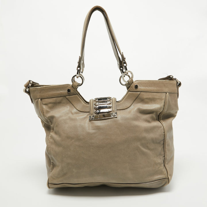 Top Quality Balenciaga Beige Leather Studded Sac Clous Motorcycle Bag