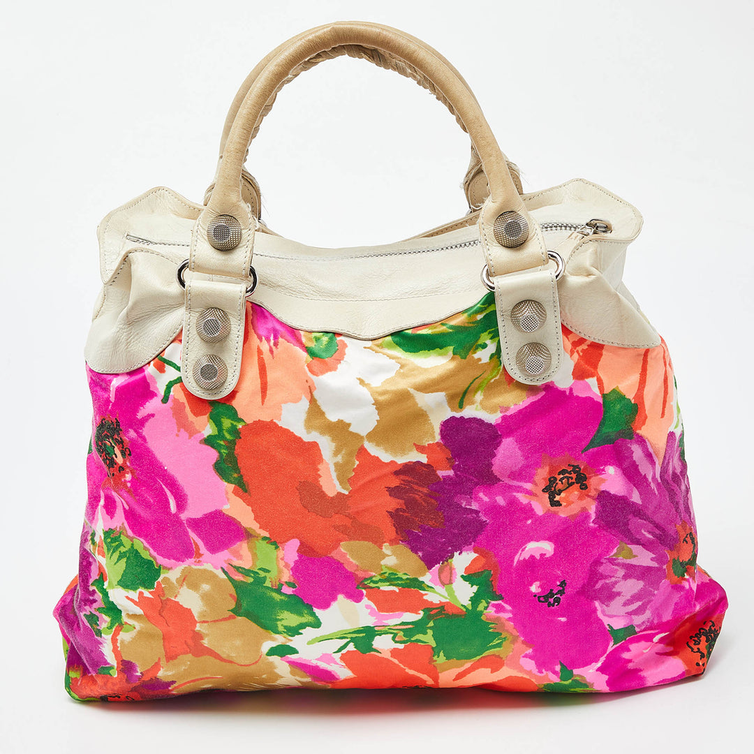 Top Quality Balenciaga Multicolor Printed Nylon and Leather GSH Brief Bag