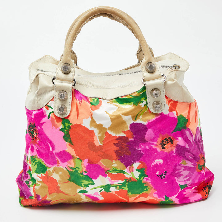 Top Quality Balenciaga Multicolor Printed Nylon and Leather GSH Brief Bag