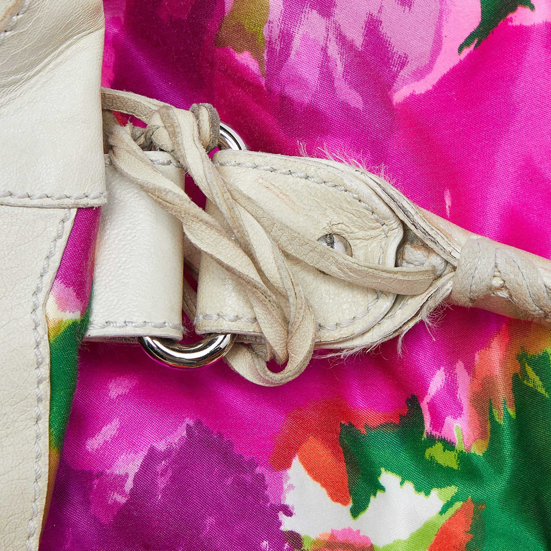 Top Quality Balenciaga Multicolor Printed Nylon and Leather GSH Brief Bag
