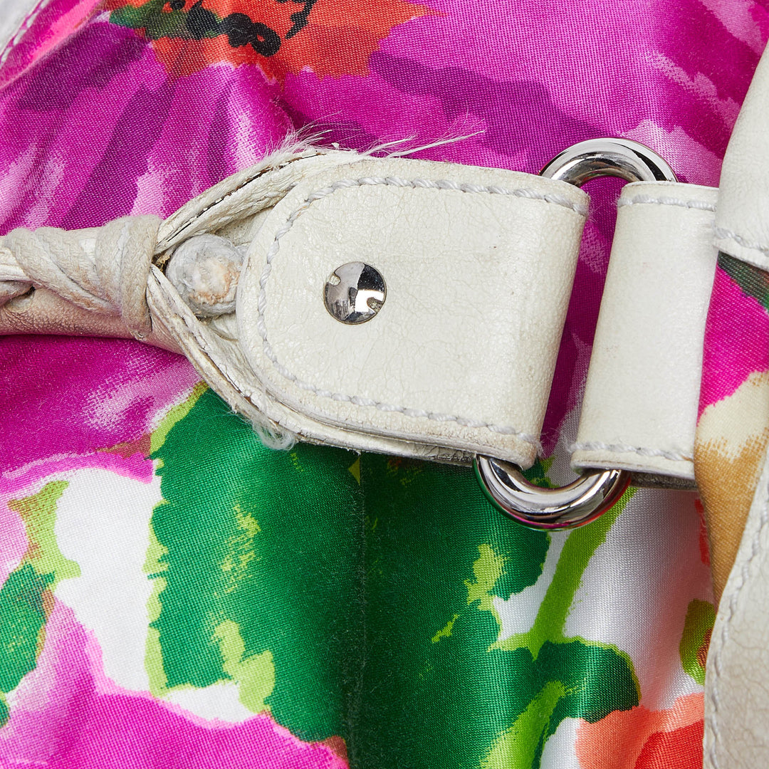 Top Quality Balenciaga Multicolor Printed Nylon and Leather GSH Brief Bag