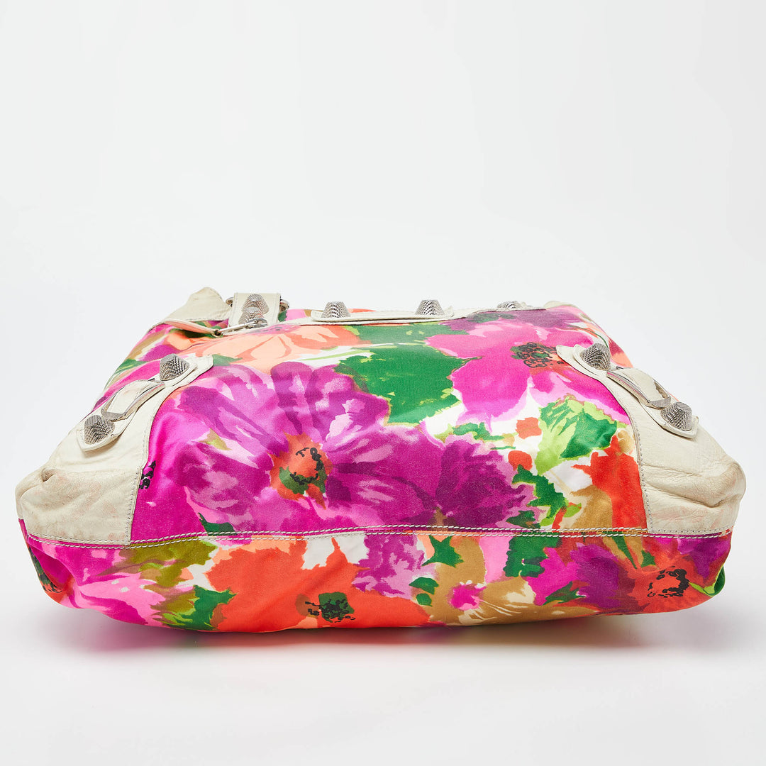 Top Quality Balenciaga Multicolor Printed Nylon and Leather GSH Brief Bag