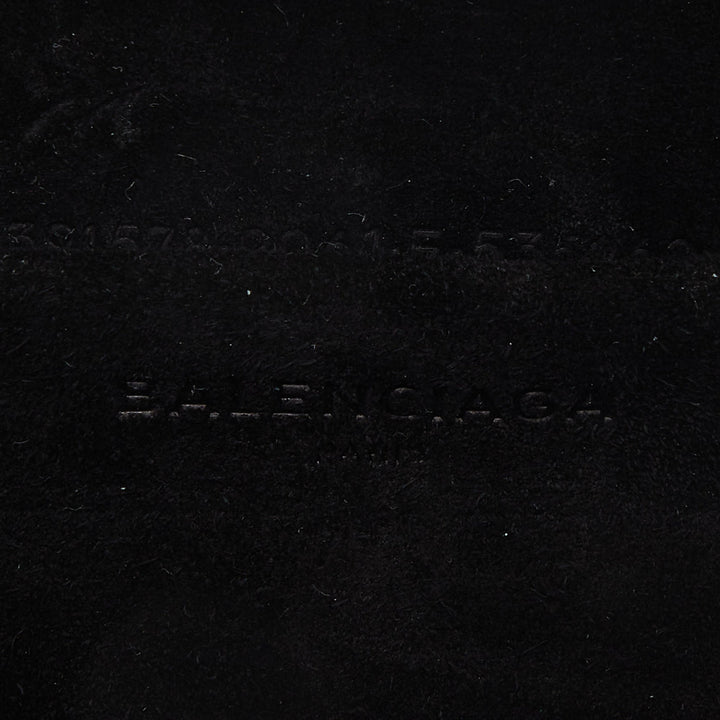 Top Quality Balenciaga Off White/Black Marble Leather Le Dix Minaudiere Box Clutch