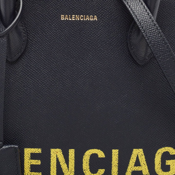 Top Quality Balenciaga Navy Blue Leather Small Ville Bag