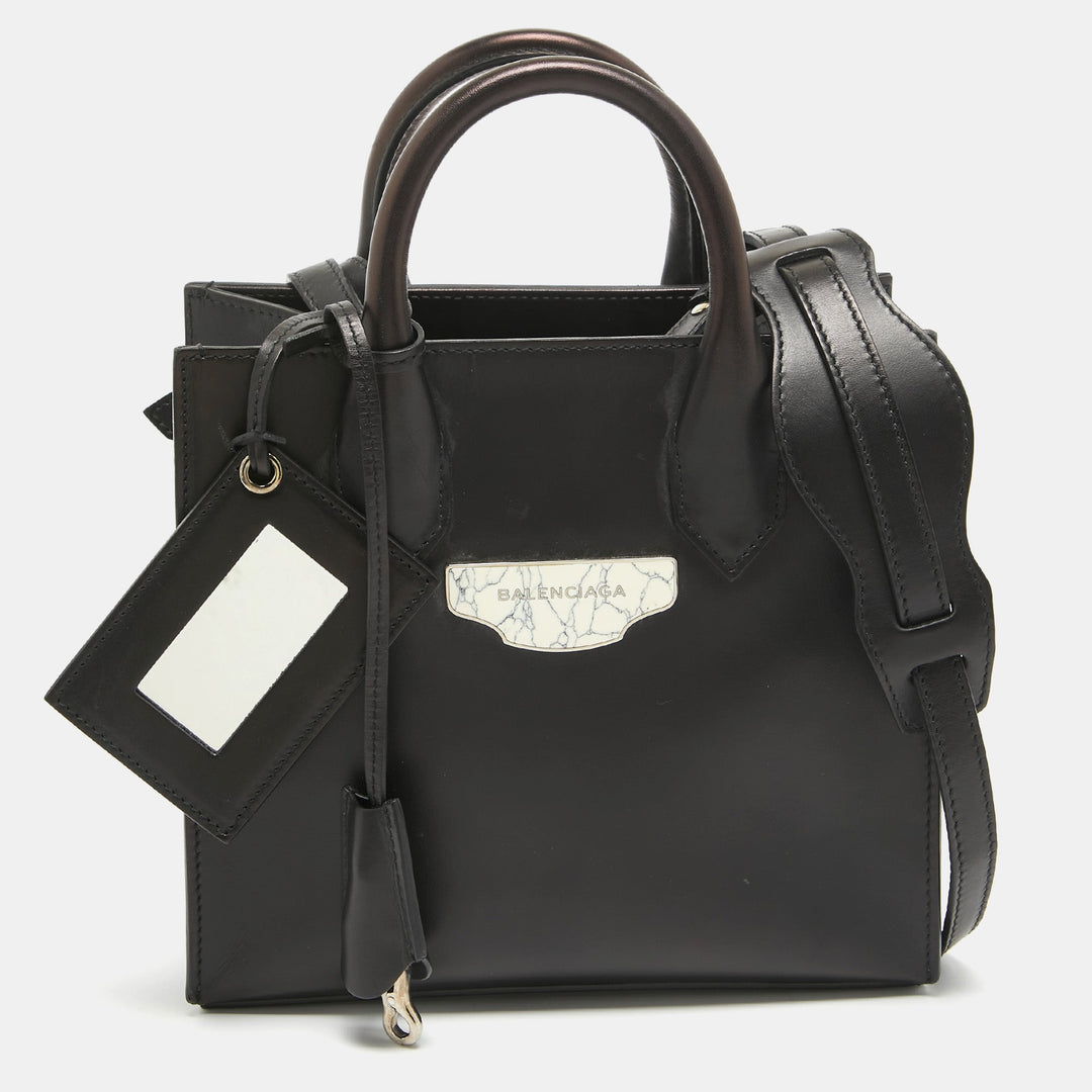 Top Quality Balenciaga Black Leather Mini All Afternoon Tote