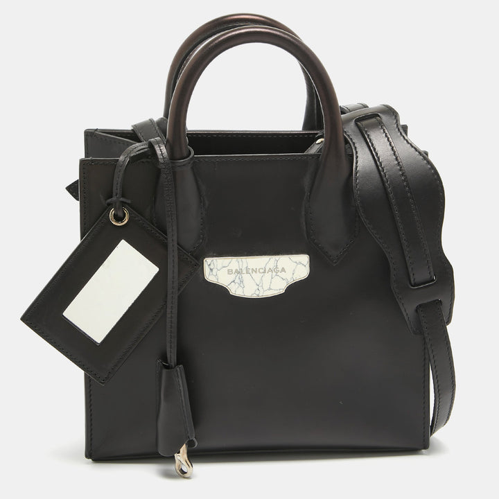 Top Quality Balenciaga Black Leather Mini All Afternoon Tote