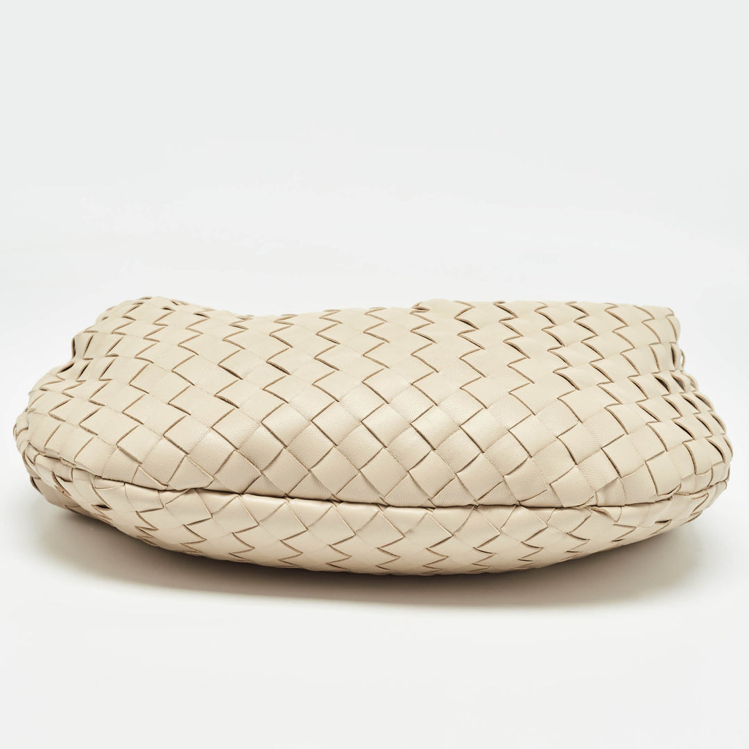 Bottega veneta Beige Intrecciato Leather Teen Jodie Hobo