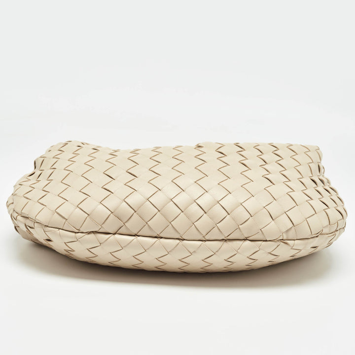 Bottega veneta Beige Intrecciato Leather Teen Jodie Hobo