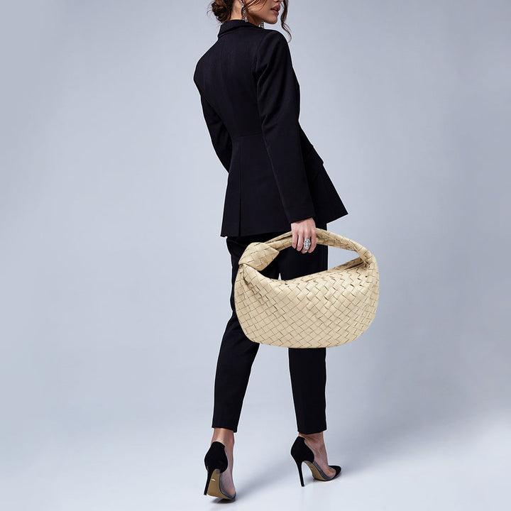 Bottega veneta Beige Intrecciato Leather Teen Jodie Hobo