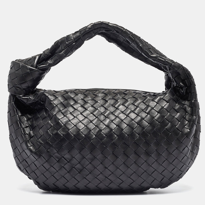 Bottega veneta Black Intrecciato Leather Small Jodie Hobo