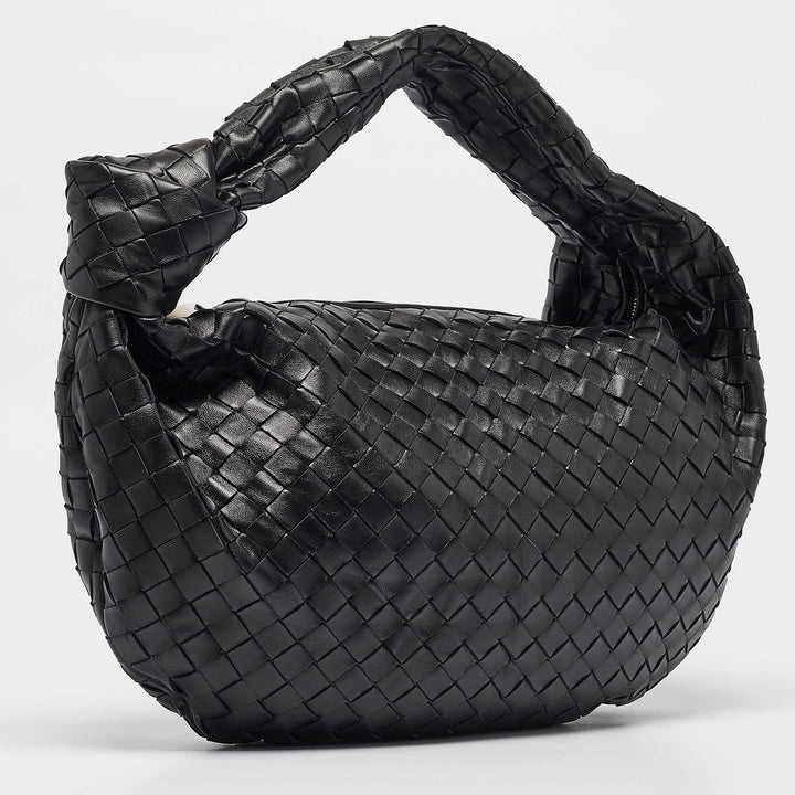 Bottega veneta Black Intrecciato Leather Small Jodie Hobo