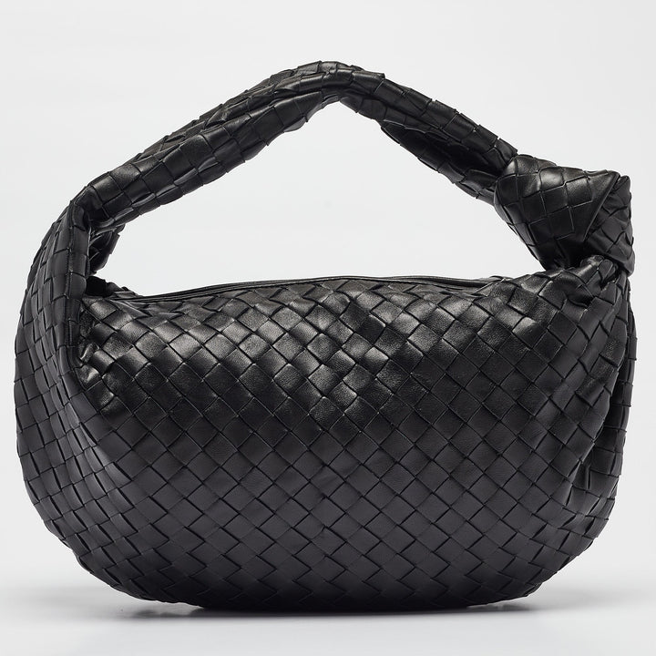Bottega veneta Black Intrecciato Leather Small Jodie Hobo