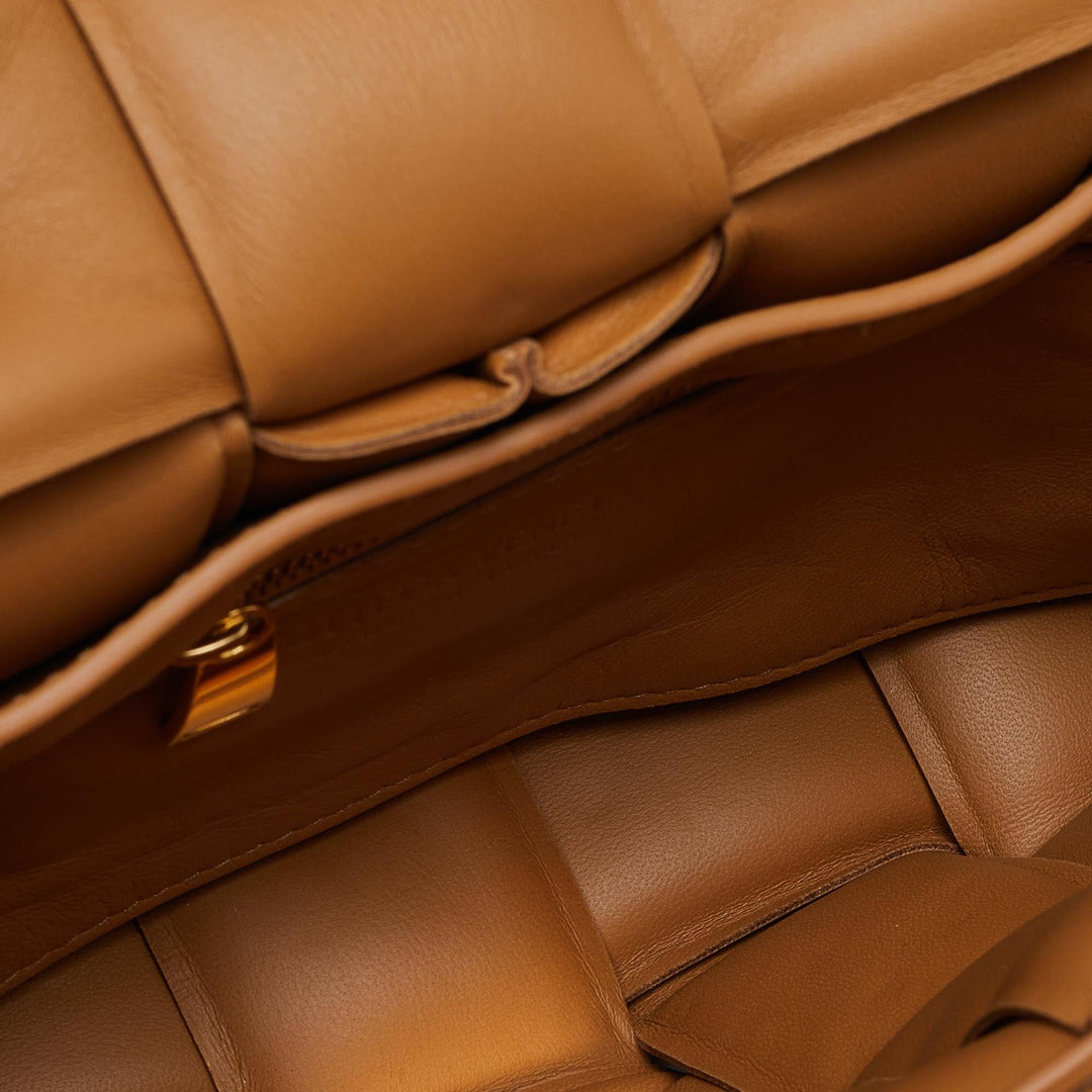 Bottega veneta Caramel Padded Leather Cassette Chain Bag
