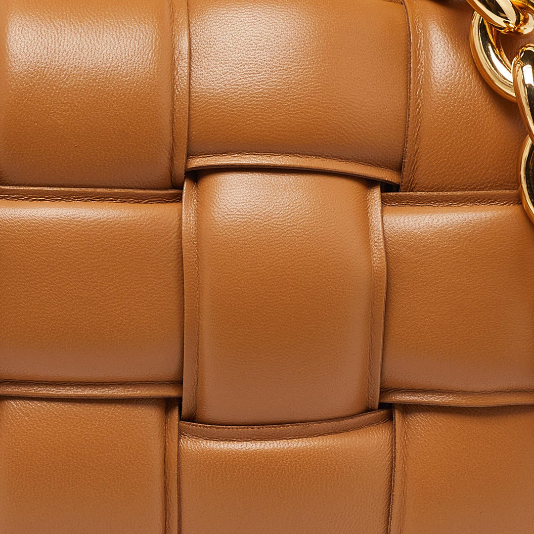 Bottega veneta Caramel Padded Leather Cassette Chain Bag