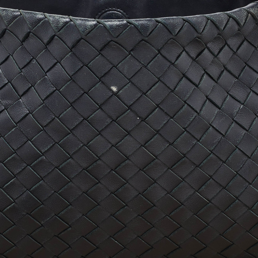 Bottega veneta Black Intrecciato Leather Shoulder Bag