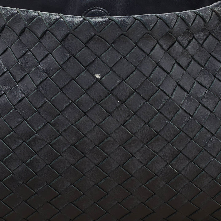 Bottega veneta Black Intrecciato Leather Shoulder Bag
