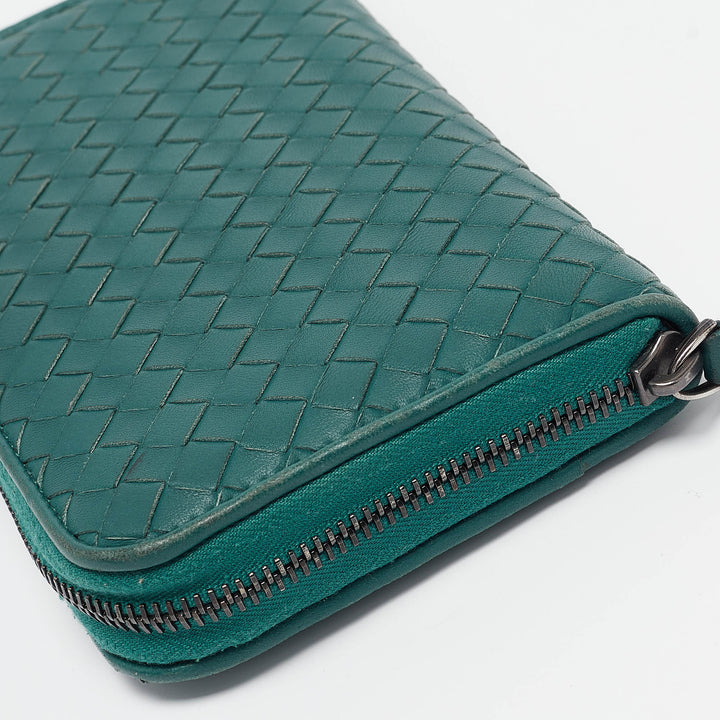 Bottega veneta Dark Green Intrecciato Leather Continental Wallet