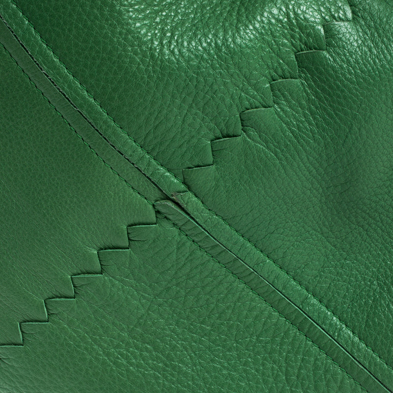 Bottega veneta Green Leather Braided Handle Hobo