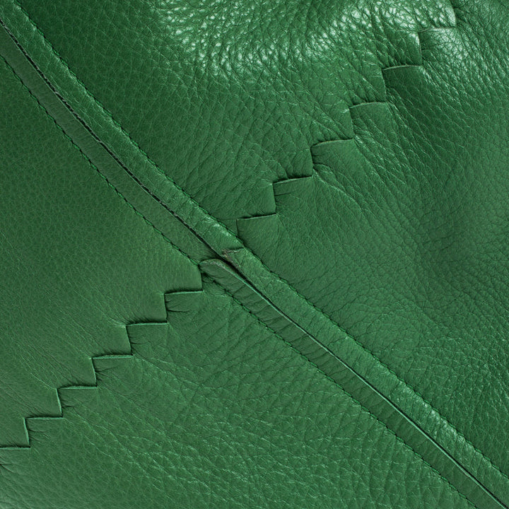 Bottega veneta Green Leather Braided Handle Hobo