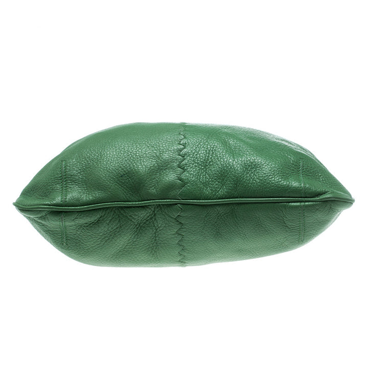 Bottega veneta Green Leather Braided Handle Hobo