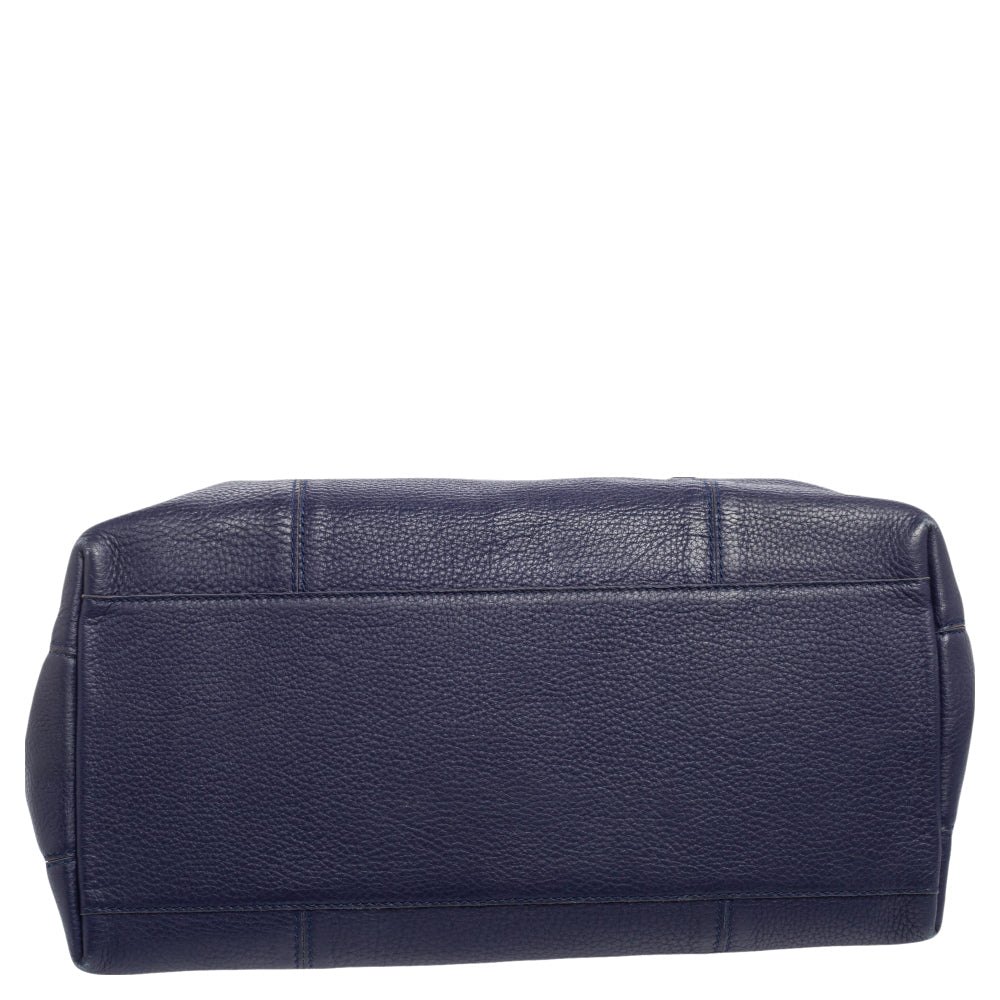 Bottega veneta Blue Cervo Leather Medium Roma Tote
