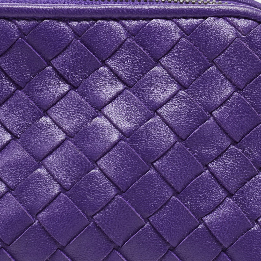 Bottega veneta Purple Intrecciato Leather Zip Purse