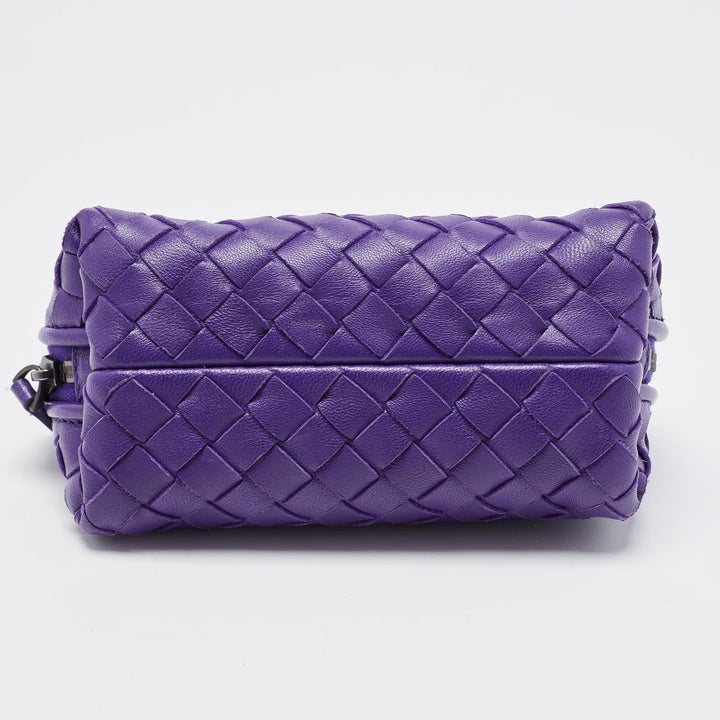 Bottega veneta Purple Intrecciato Leather Zip Purse