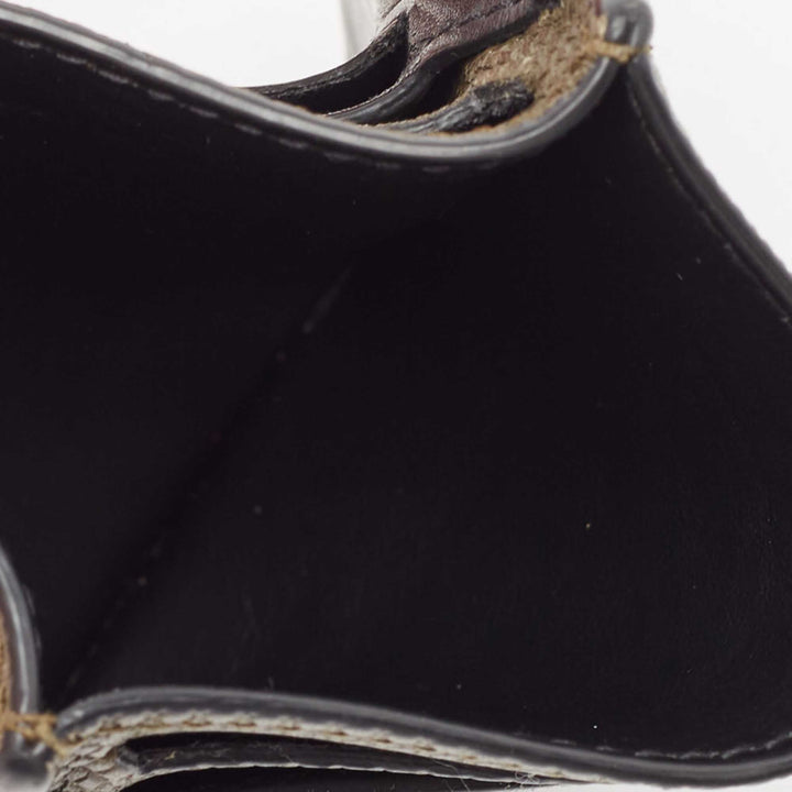 Bottega veneta Black/Olive Green Leather Card Holder