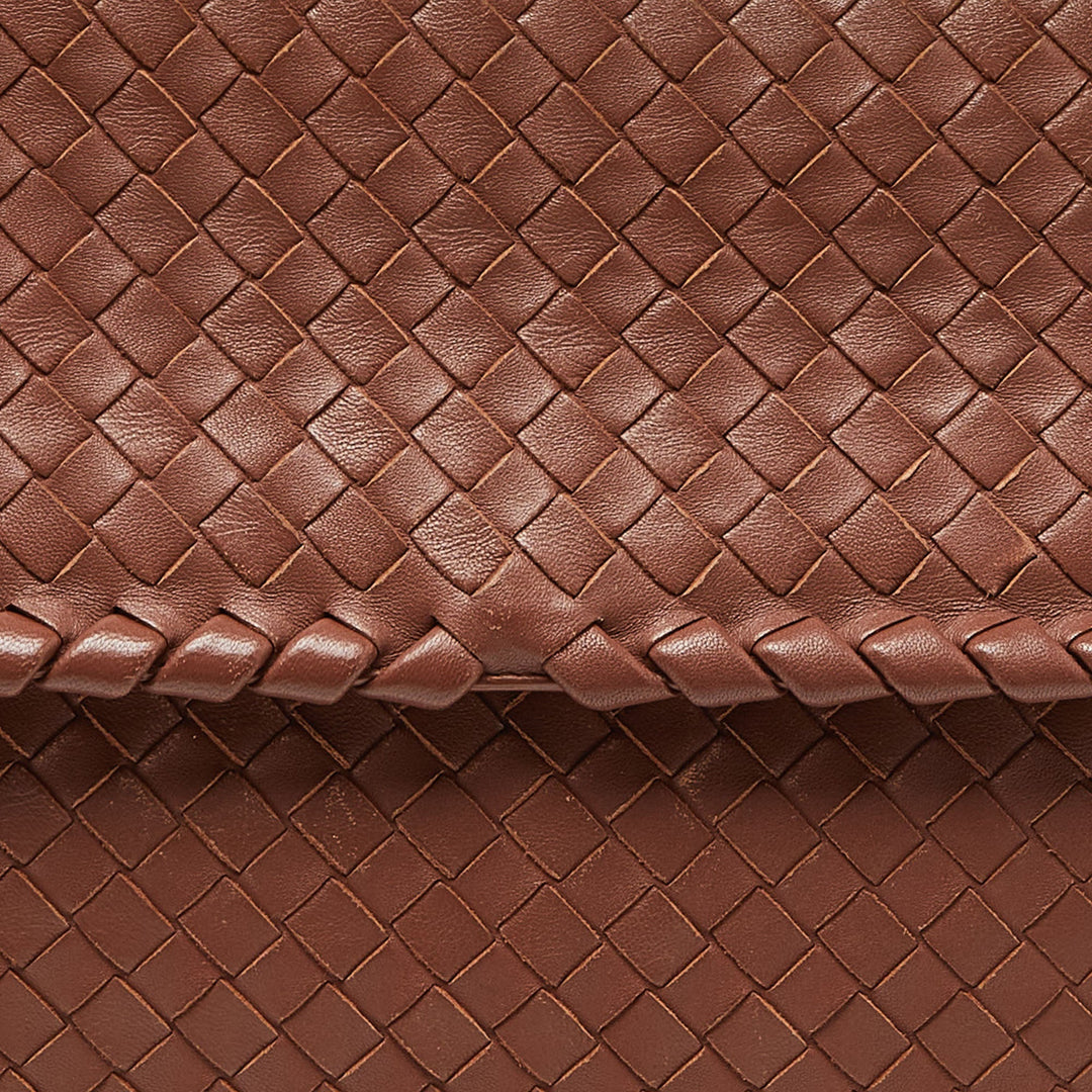 Bottega veneta Brown Intrecciato Leather Olimpia Shoulder Bag