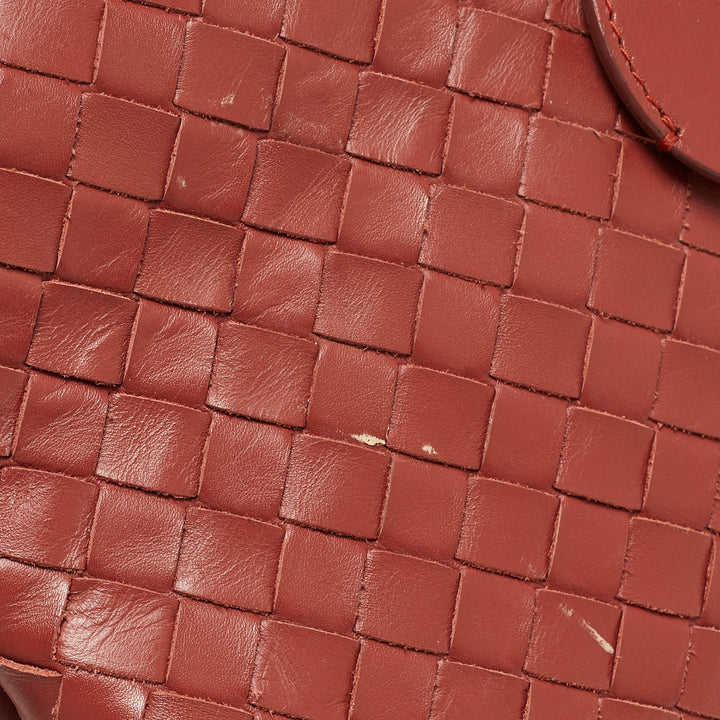 Bottega veneta  Maroon Intrecciato Leather Medium Roma Tote