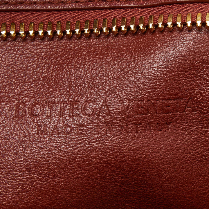 Bottega veneta Rust Brown Leather BV Knotted Twist Clutch