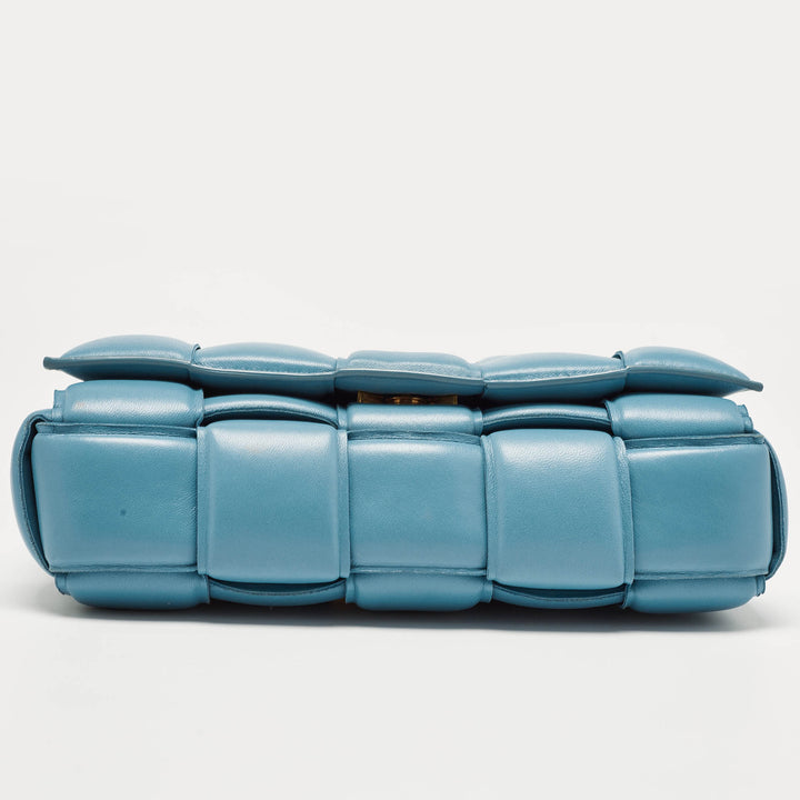 Top Quality Bottega Veneta Blue Padded Leather Chain Cassette Shoulder Bag