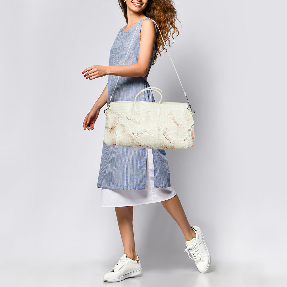 Bottega veneta Cream Intrecciato Leather Limited Edition 055/100 Tote