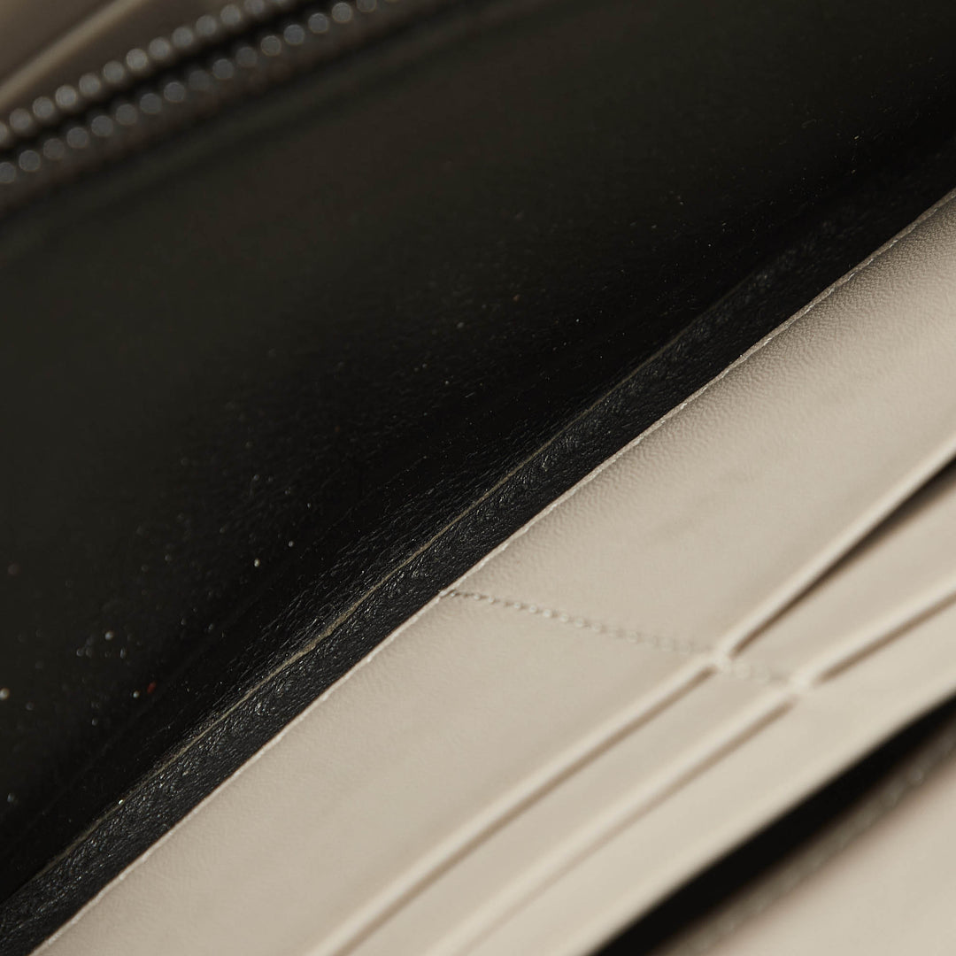 Bottega veneta Grey Intrecciato Leather Zip Around Wallet